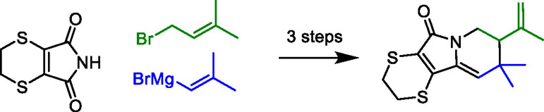 1,4-Dithianes in Synthesis: Rapid Assembly of Indolizidine Alkaloid-Type Scaffolds Through Cationic Polyene Cyclization
